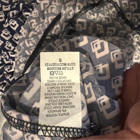 Vibe Sportwear Paisley Wide Leg Jumpsuit Blue Red Size Small NWT - Picture 10 of 13